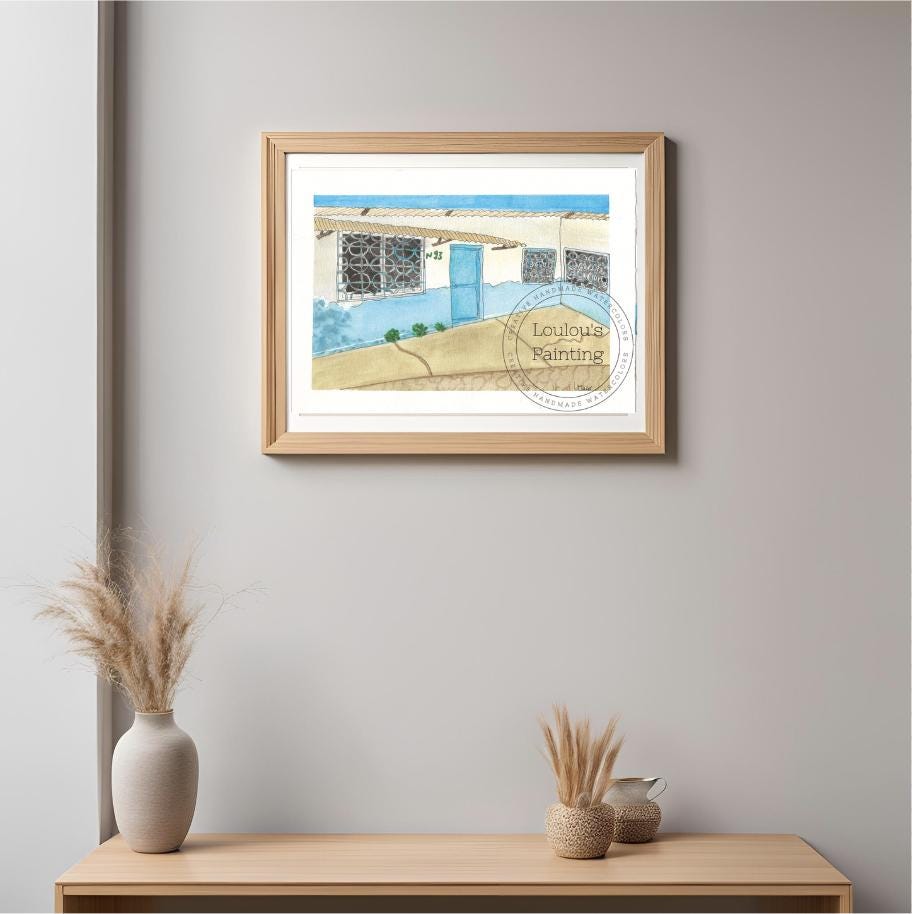 Bâtiment à côté du marché de Nosy-be 21x14.8cm A5