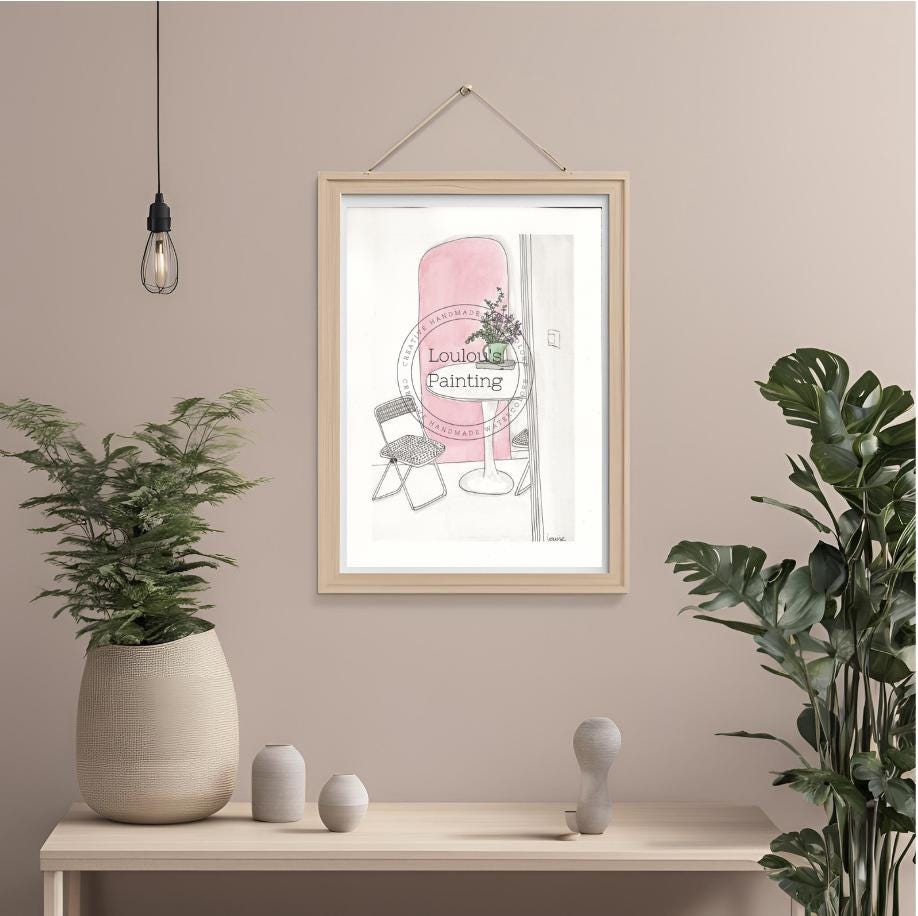Pink interior 18x26cm