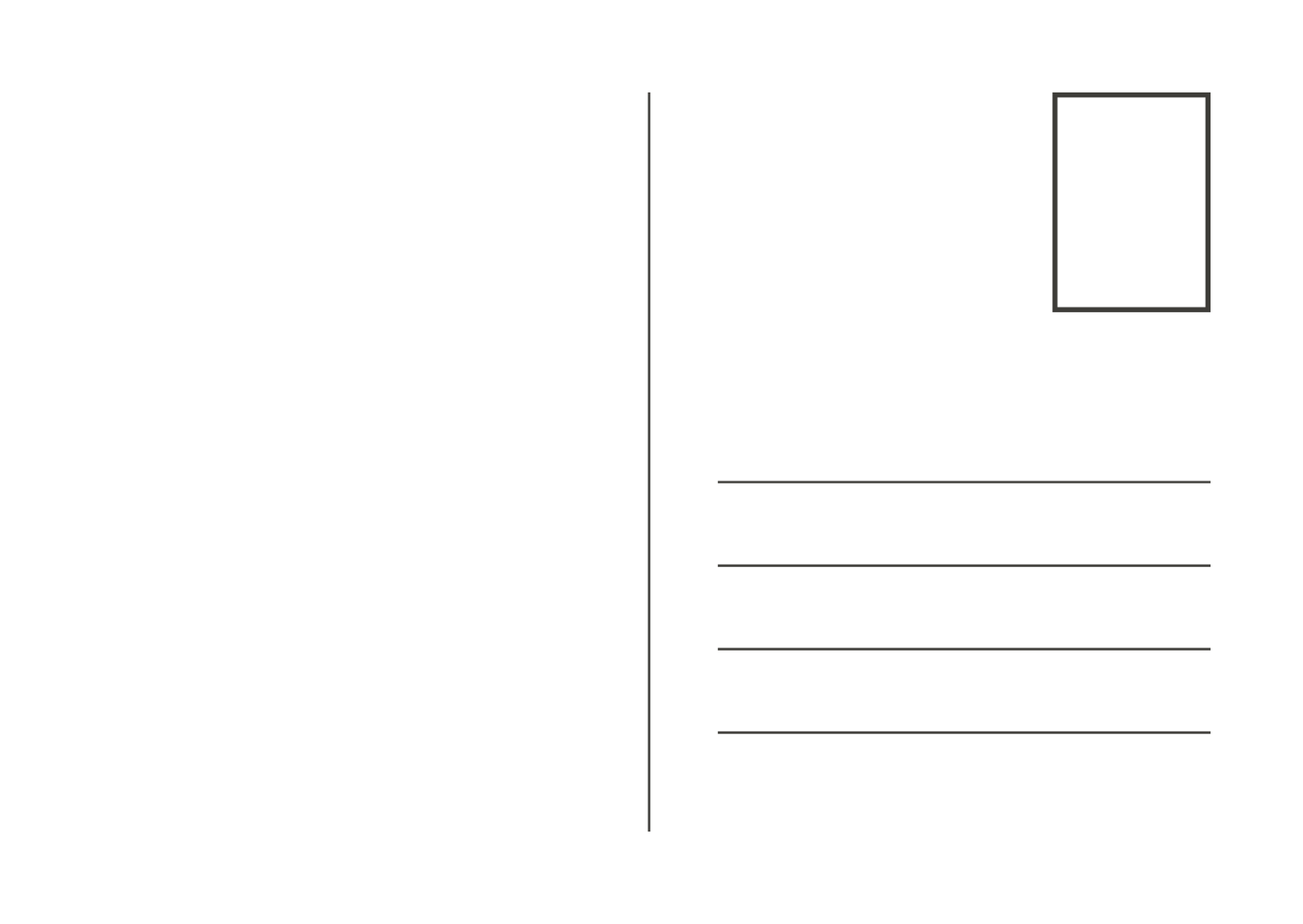 Tabouret dans un coin PRINT Carte Postale A6